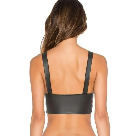 Mikoh Diamond Head Crop Top, black neoprene - Picture 11 of 11